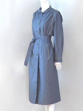 Claude Havrey 1970's Powder Blue Trench Coat - France